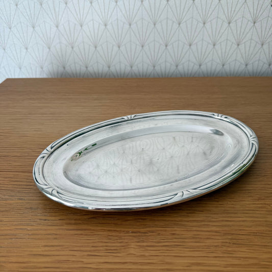 French Vintage brasserie silverplate Serving Tray ovale Ercuis  2106253