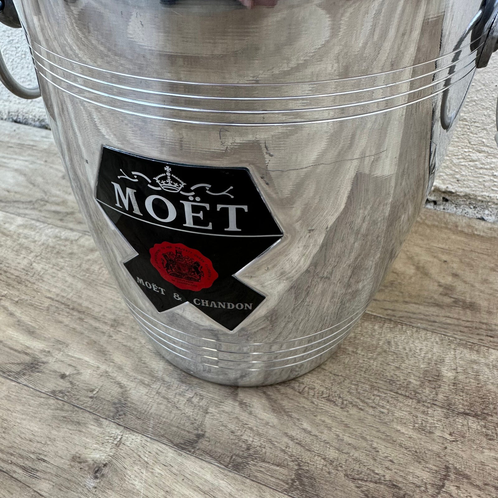 Vintage Moet Chandon Ice Bucket Chrome French Champagne Cooler 12062311 Moët & Chandon