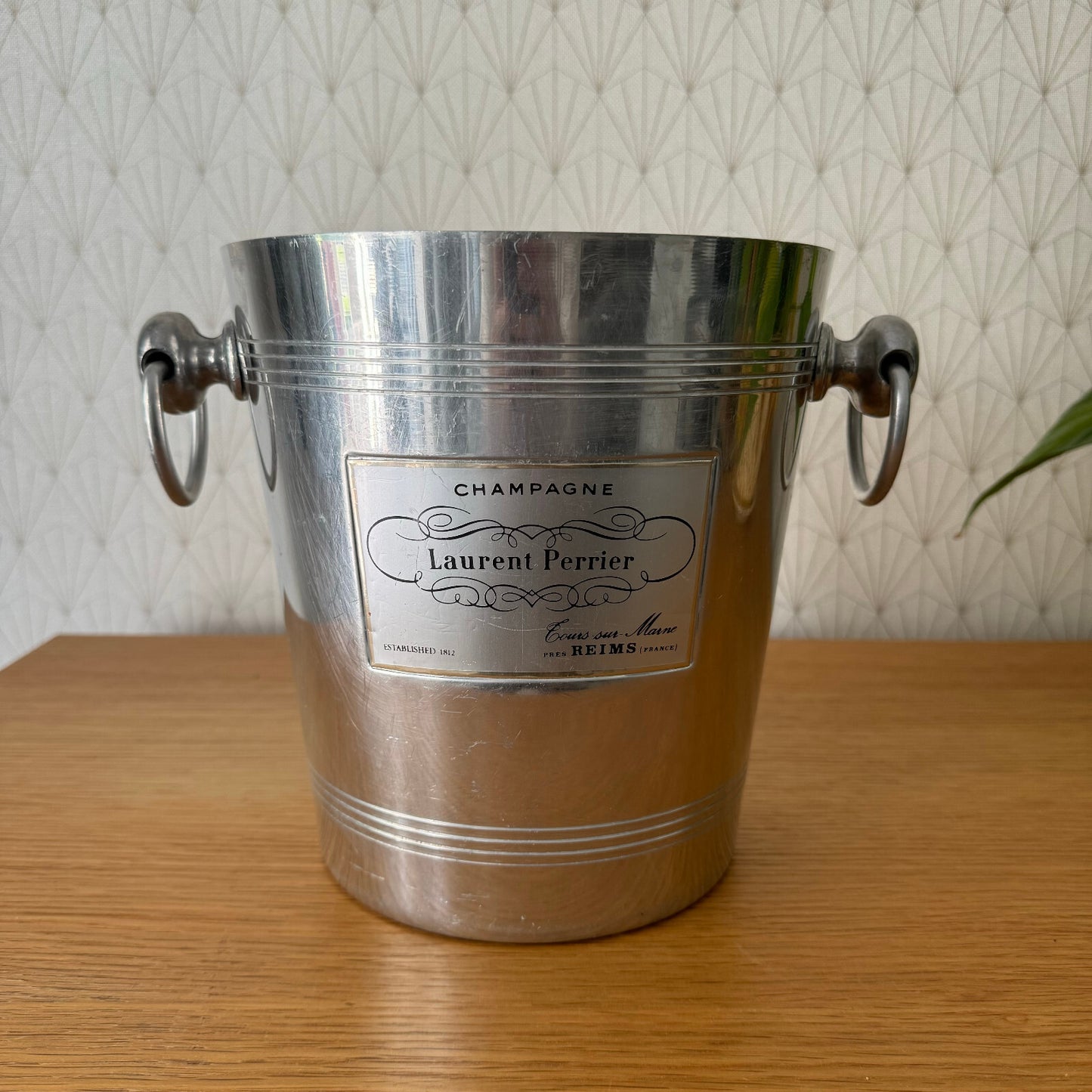 Vintage French Champagne Ice Bucket Laurent Perrier Chrome Cooler 0208245 Laurent Perrier