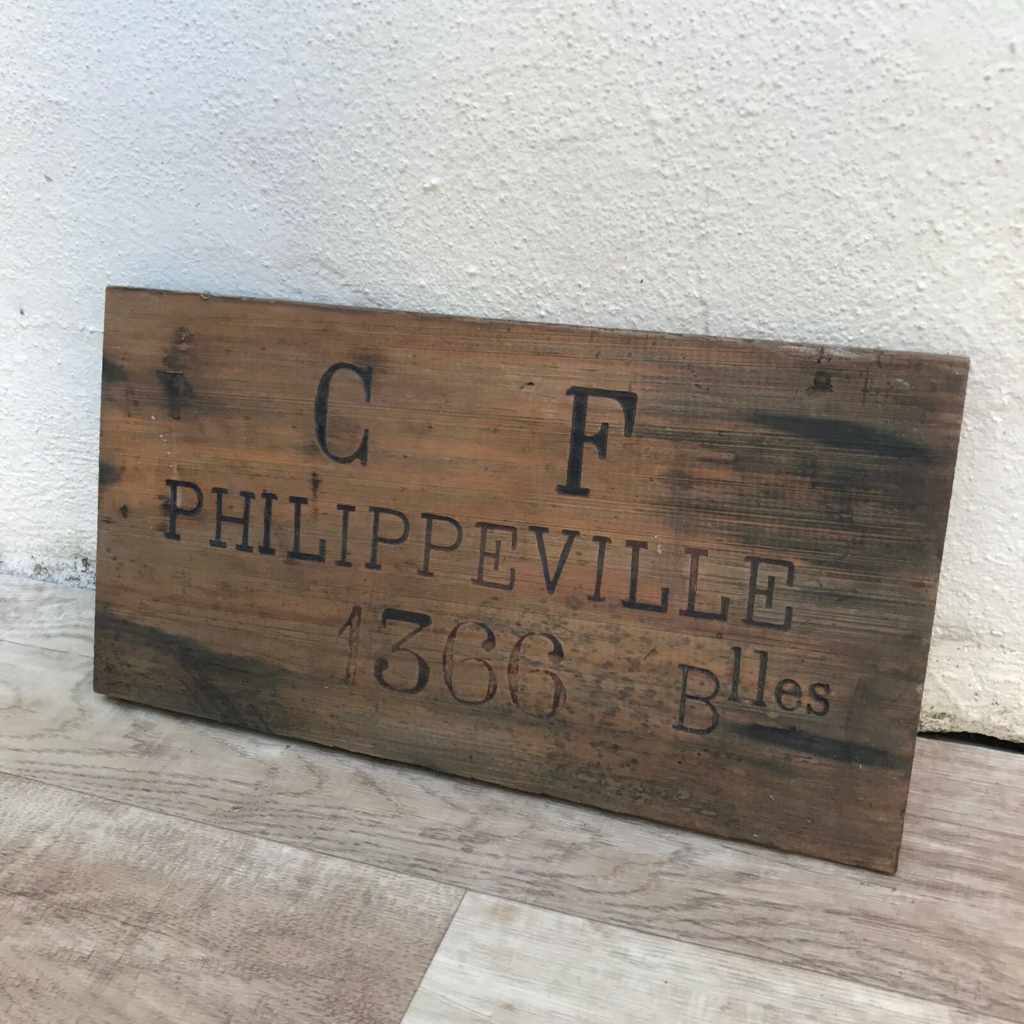 French Wine Crate Panel Philippeville Vintage Wood Sign Wall Decor 0803226 Unbranded