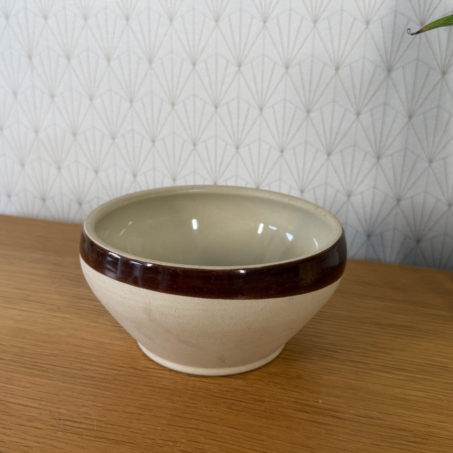 French Stoneware Bowl Vintage Mixing Salad Serving 7.5" 2201262 Fleamarketfrance : French vintage and antique decor