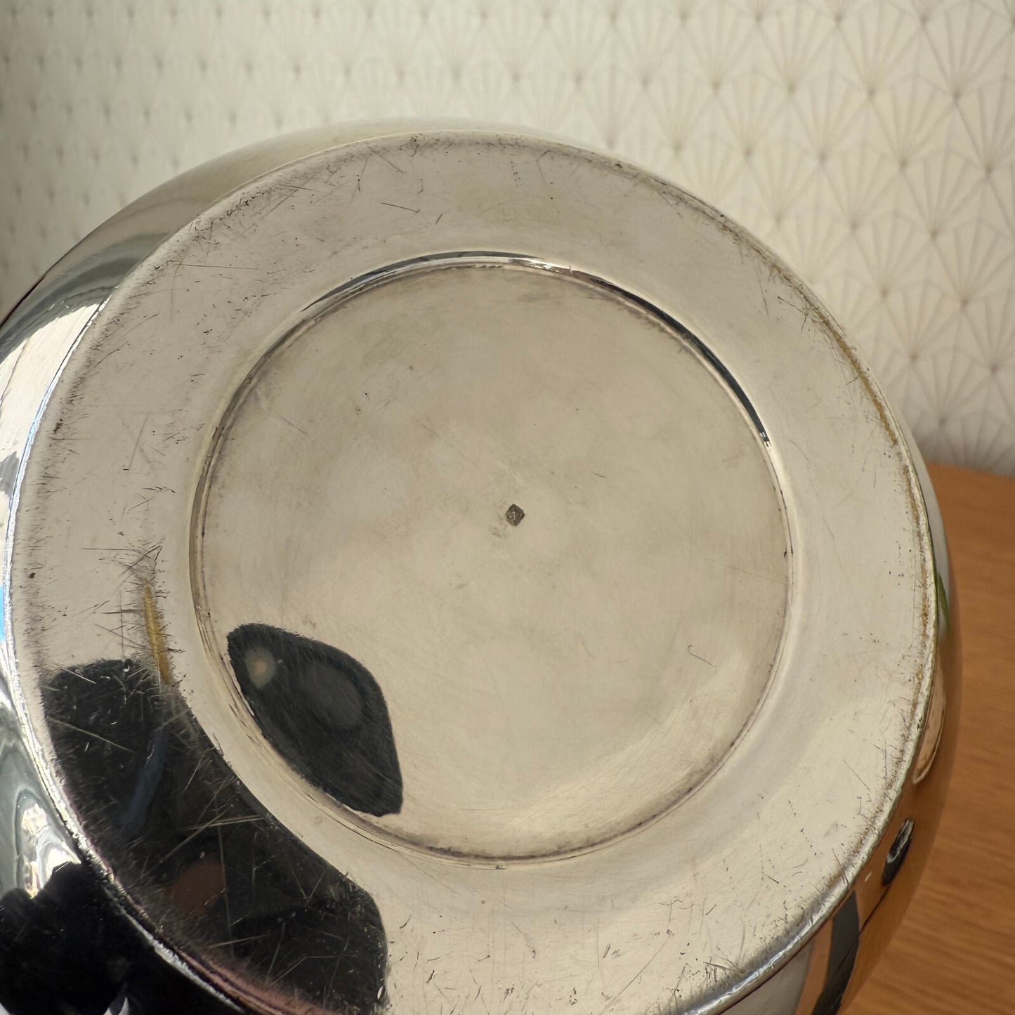French Silver Ice Bucket Ram Head Handles Champagne Cooler Vintage 1202251 Unbranded