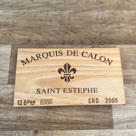 Wine Wood Crate Box Panel Vintage French wall sign ST ESTEPHE 10022427 - Fleamarketfrance