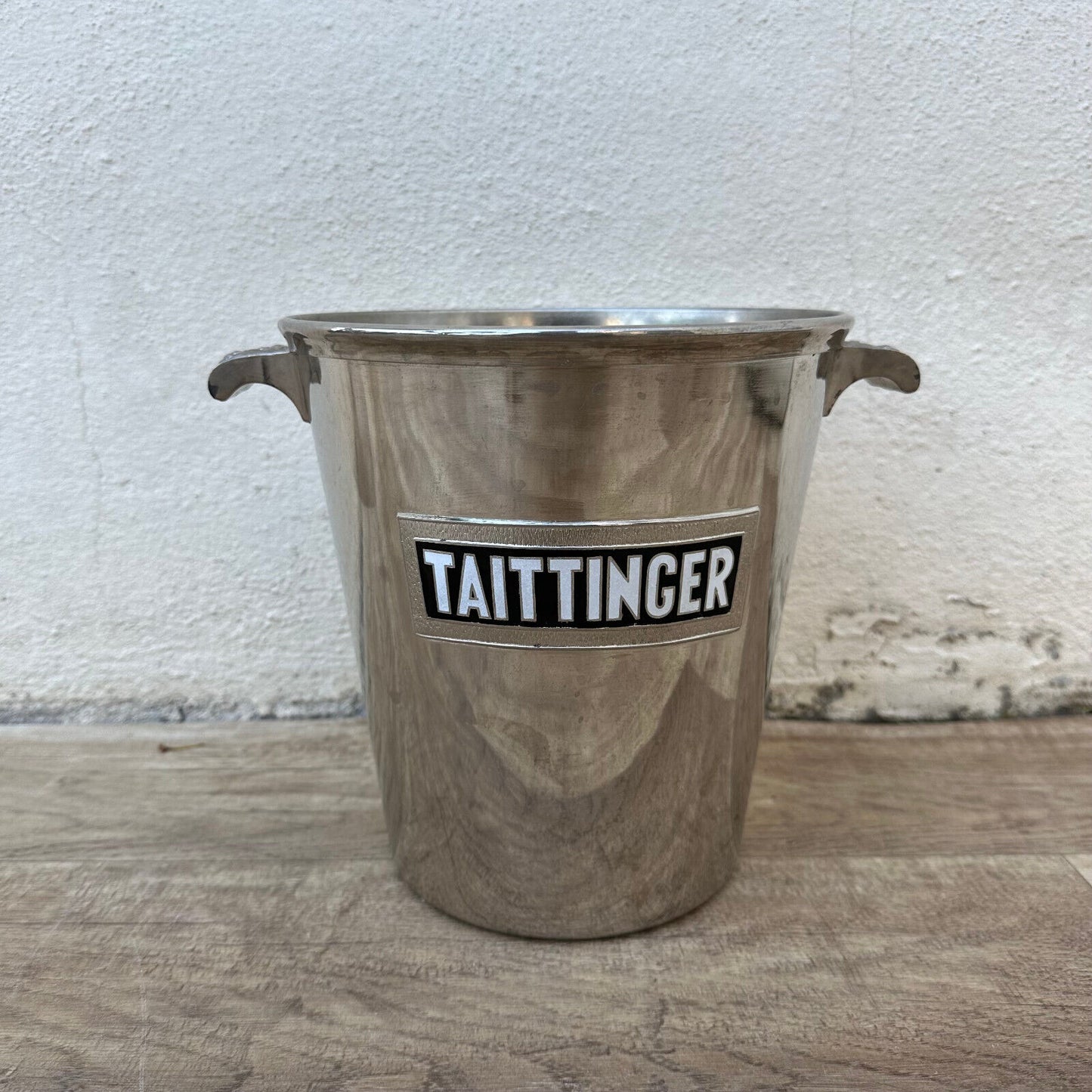 Vintage French Champagne Silverplate Ice Bucket Cooler RARE TAITTINGER 1109241 - Fleamarketfrance