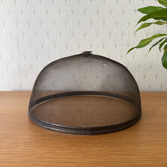 Vintage Wire Metal Cloche Knob Bell Cheese Cover Succulent Keeper 1003261