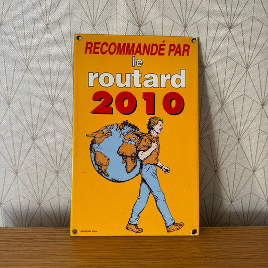 French enameled sign plaque SANRIVAL PARIS  guide du routard  2010 23032512