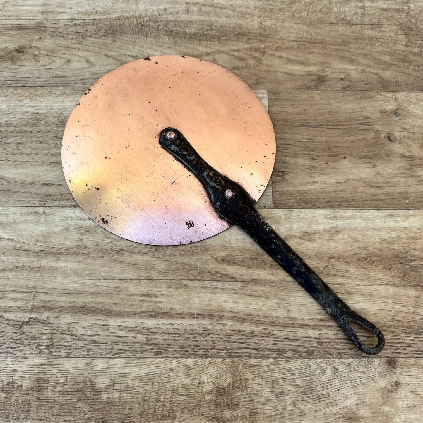 French Copper Lid Cast Iron Handle Vintage Cookware 8" 19062312 Cuisine
