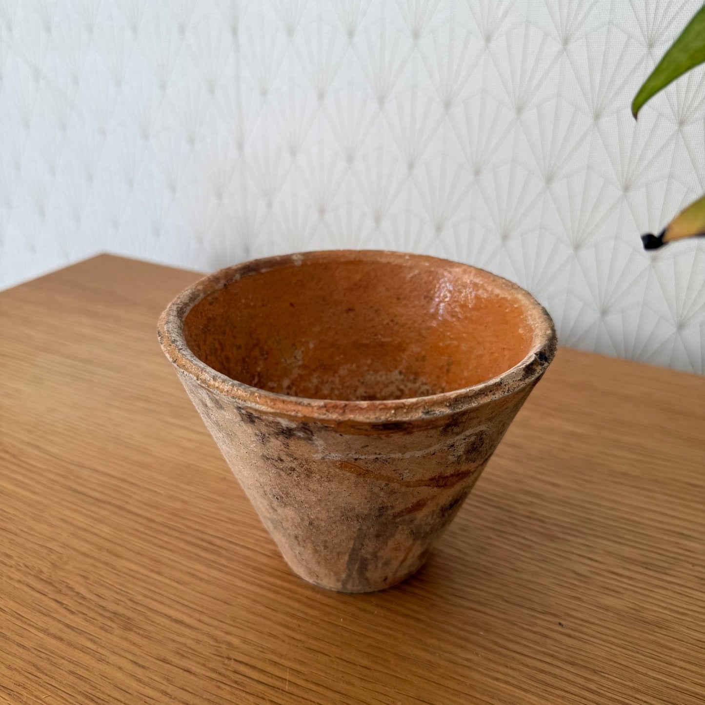 Antique French Resin Pot Tree Sap Collecting Vessel Folk Pottery 0211256 Unbranded