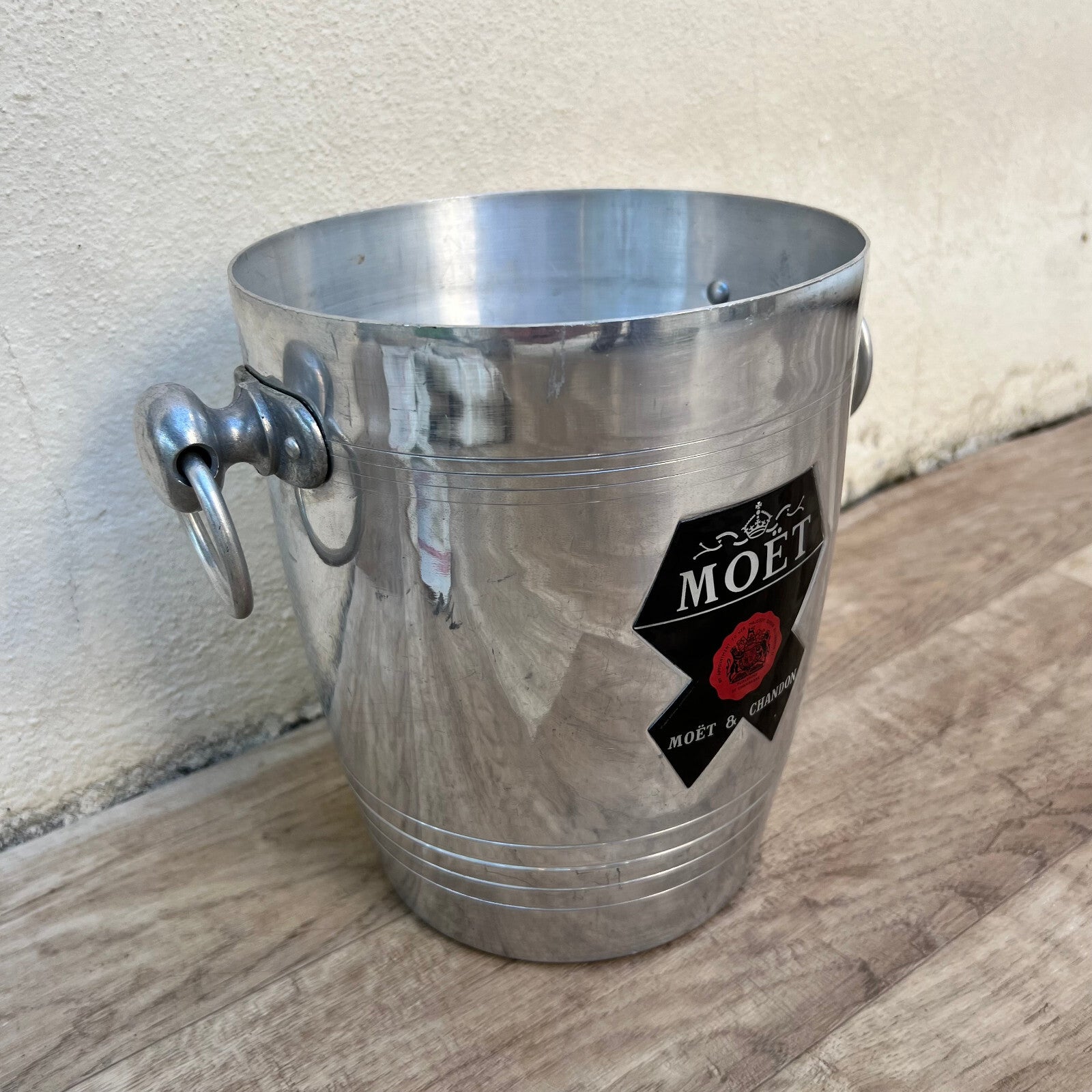 Vintage French Moet Chandon Ice Bucket Champagne Cooler Silver Metal 2906238 Fleamarketfrance
