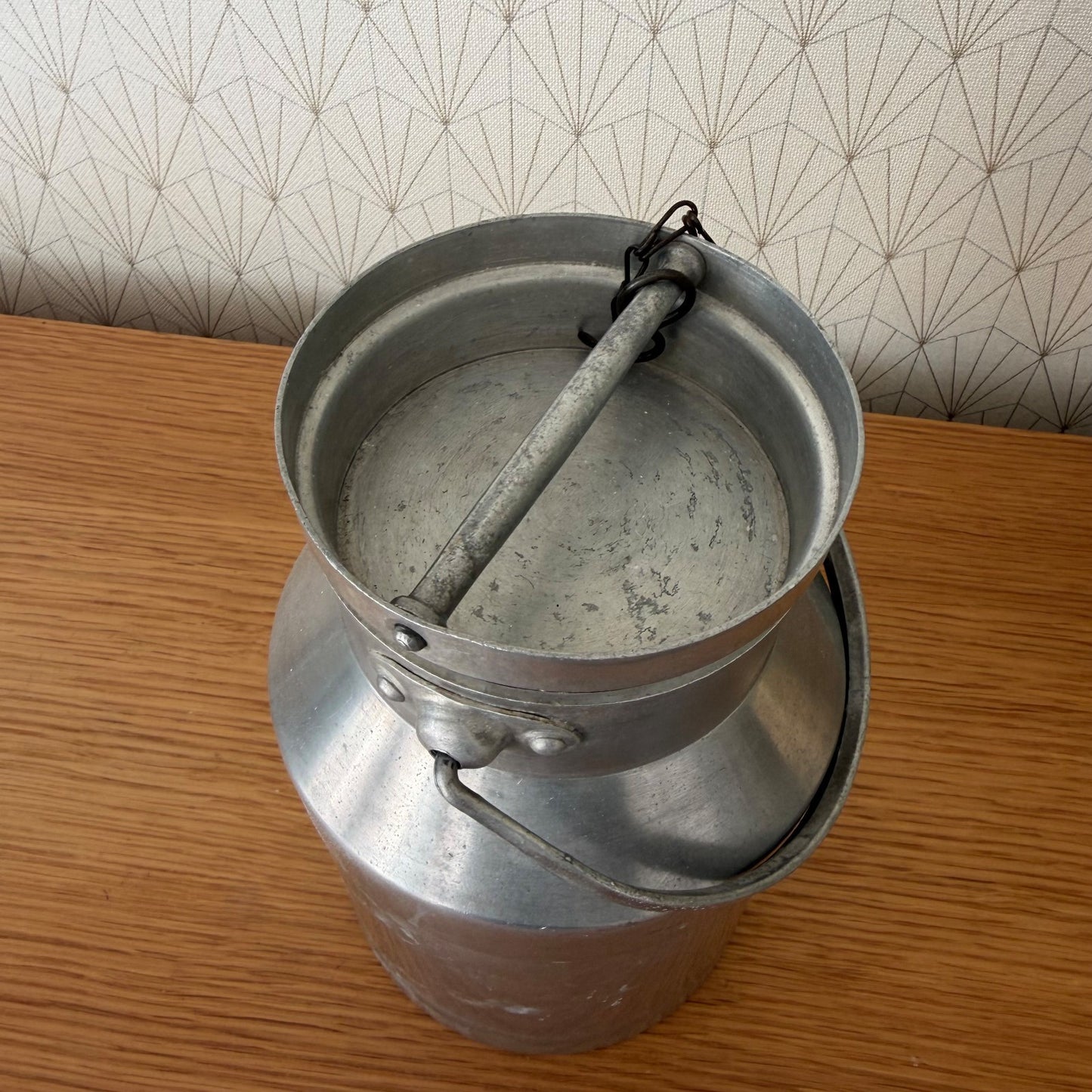 Vintage old aluminium milk churn milk can milkchurn pot 1 1/2L 1805262 Fleamarketfrance