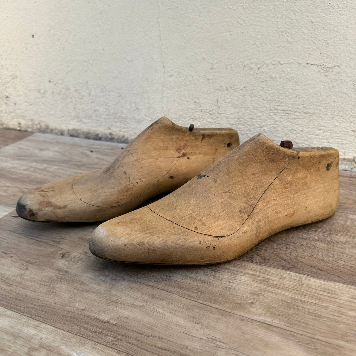 Antique Wooden Shoe Lasts French Cobbler Forms Vintage Display 0809262 Fleamarketfrance