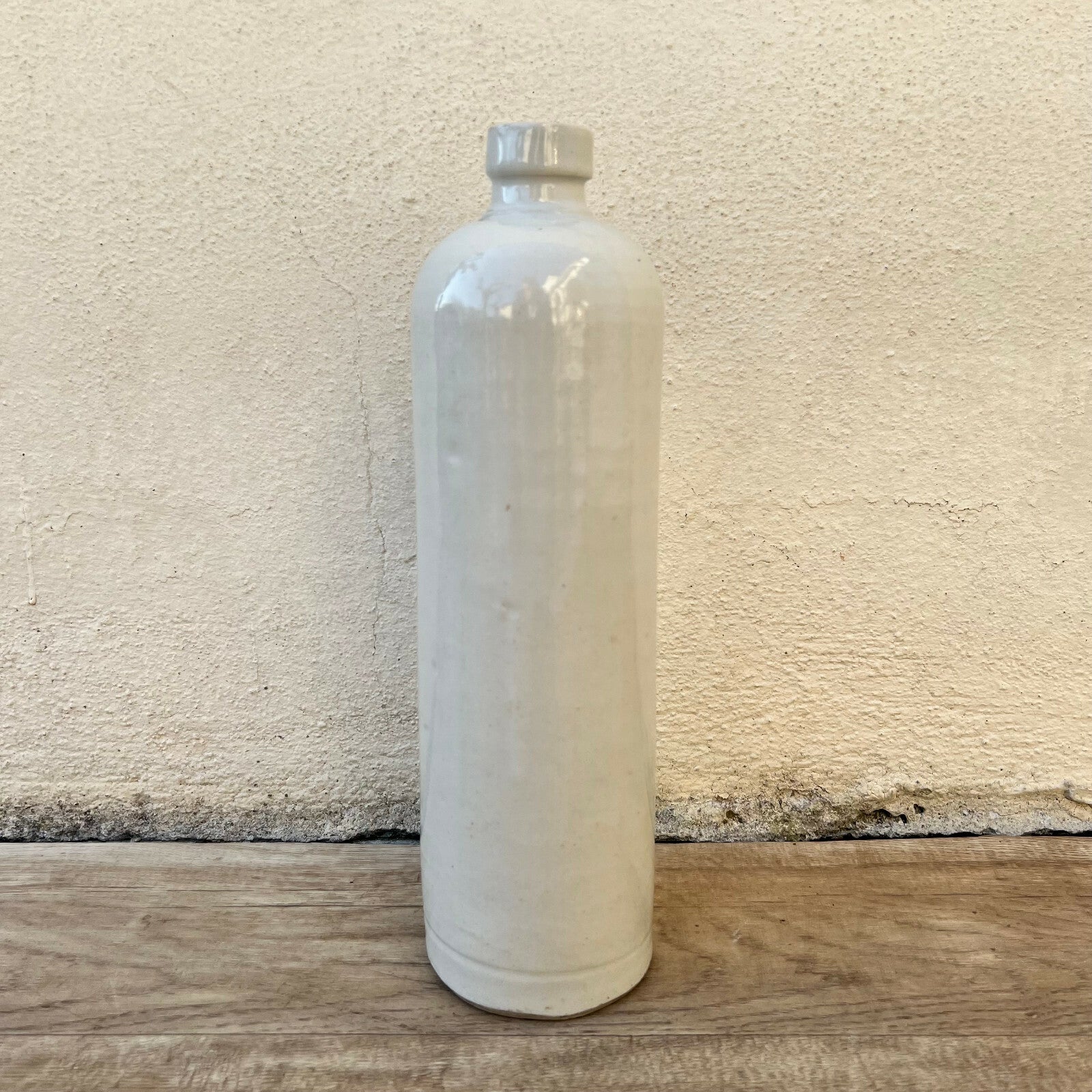 Vintage French Stoneware Bottle Ceramic Wine Water Jug 10.5" 0403227 Unmarked