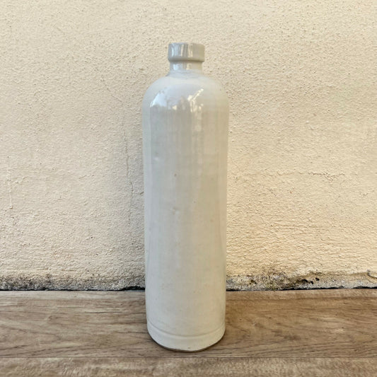 Vintage French Stoneware Bottle Ceramic Wine Water Jug 10.5" 0403227 Unmarked
