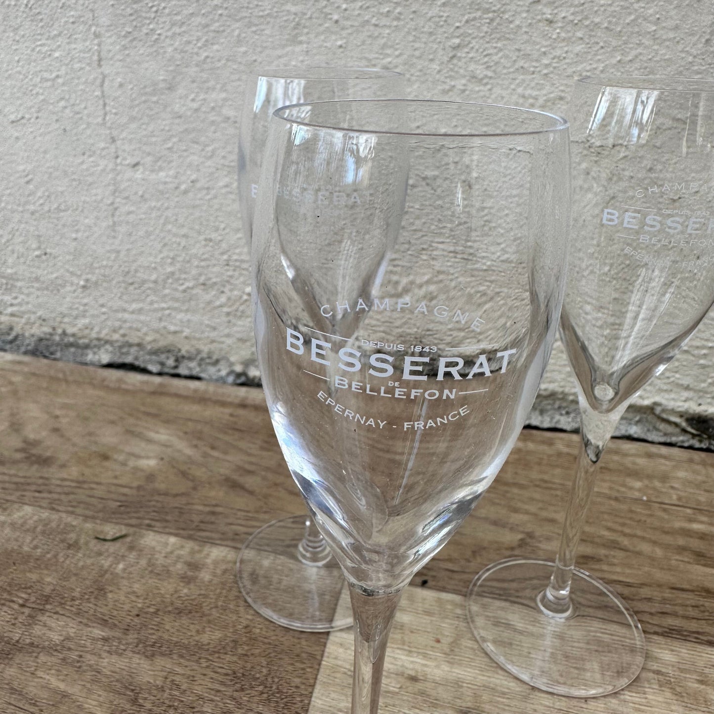 Set 4 Besserat Bellefon Champagne Flutes Crystal Glasses France 12092432 Besserat de Bellefon