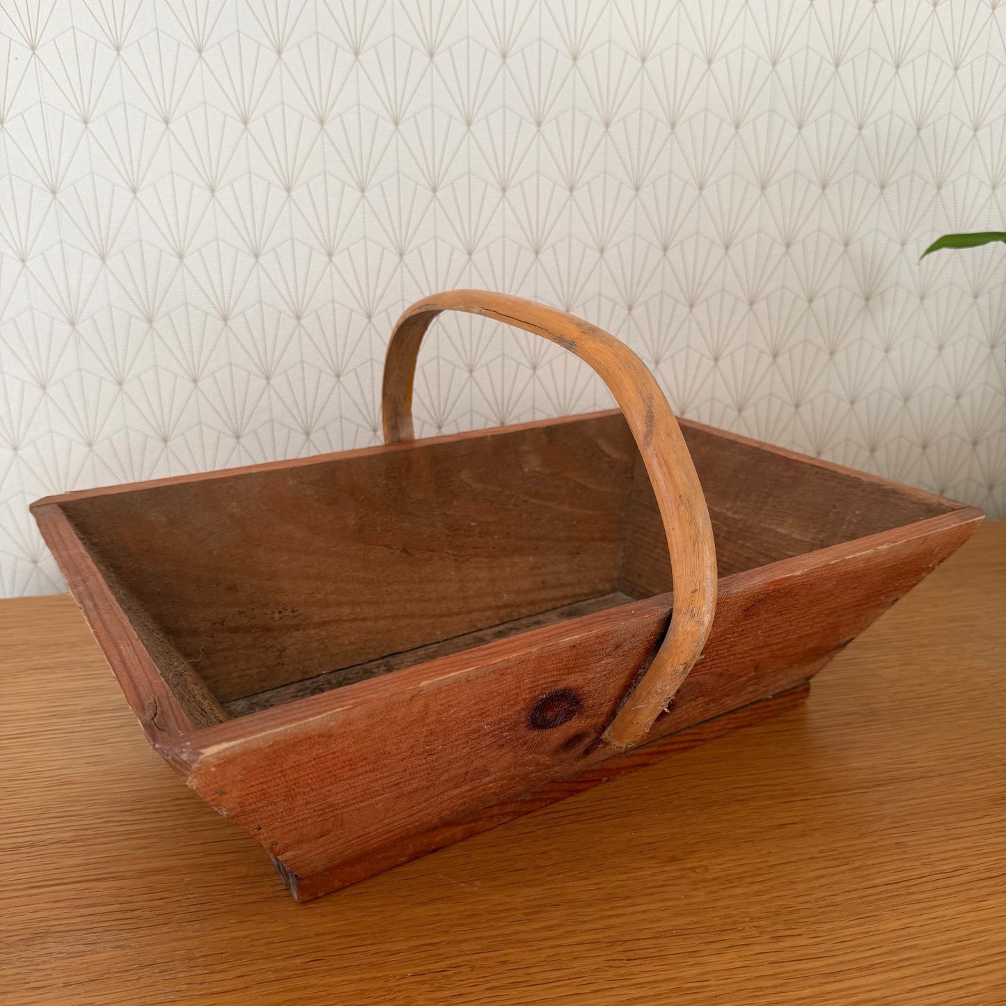 French Harvest Basket Vintage Wooden Market Gathering Trug Rustic 0302264 Fleamarketfrance