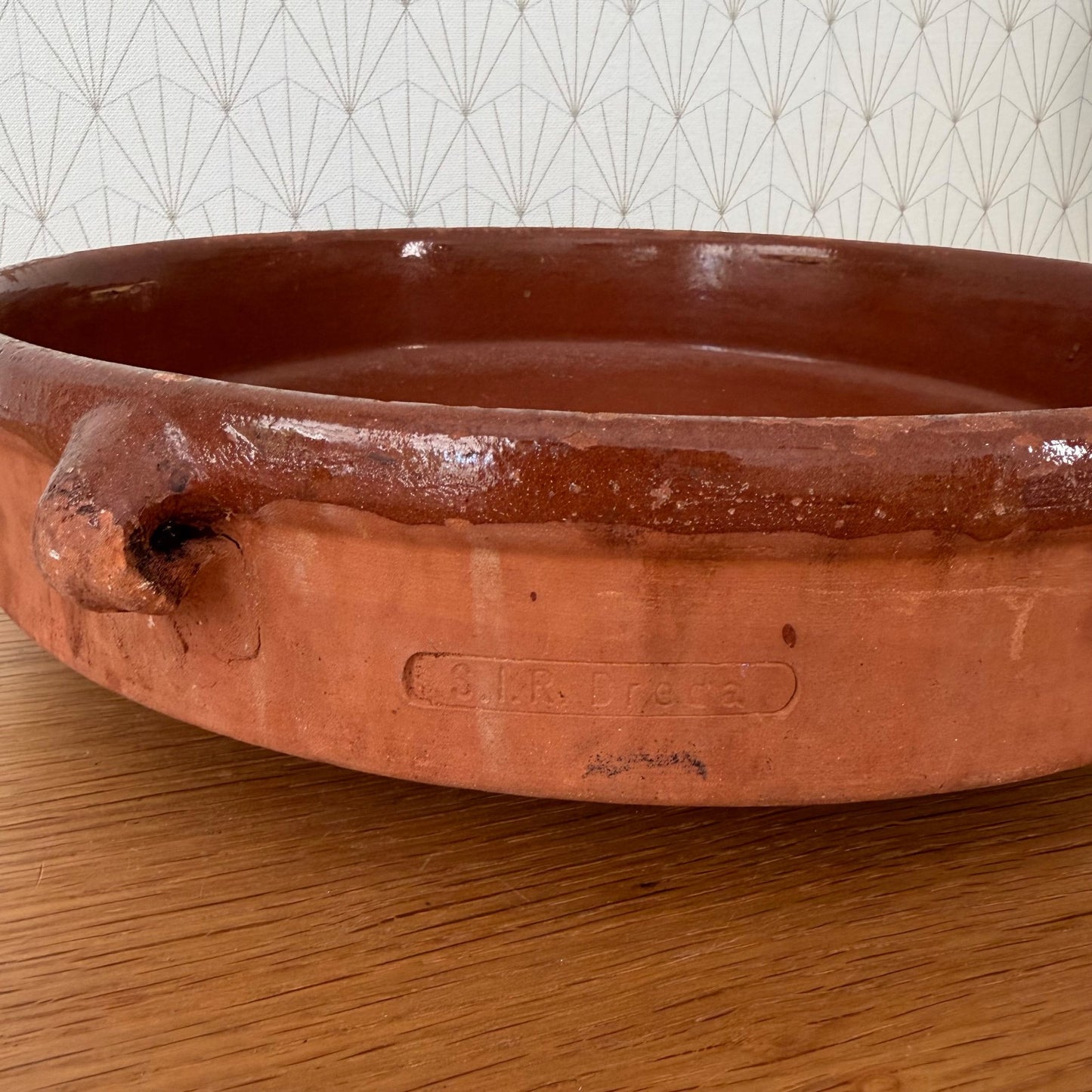 French Terracotta Tian Bowl Provence Vintage Pottery 04092624