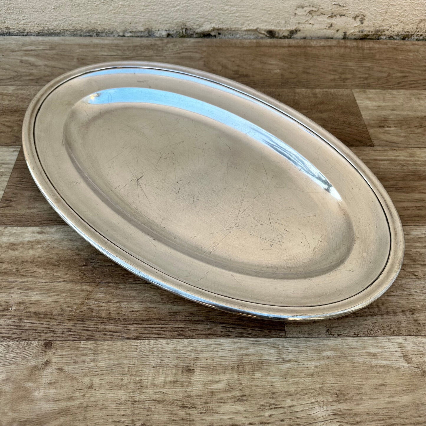 L.Auzolle Vintage silverplate Serving Tray Ovale 0509242 - Fleamarketfrance