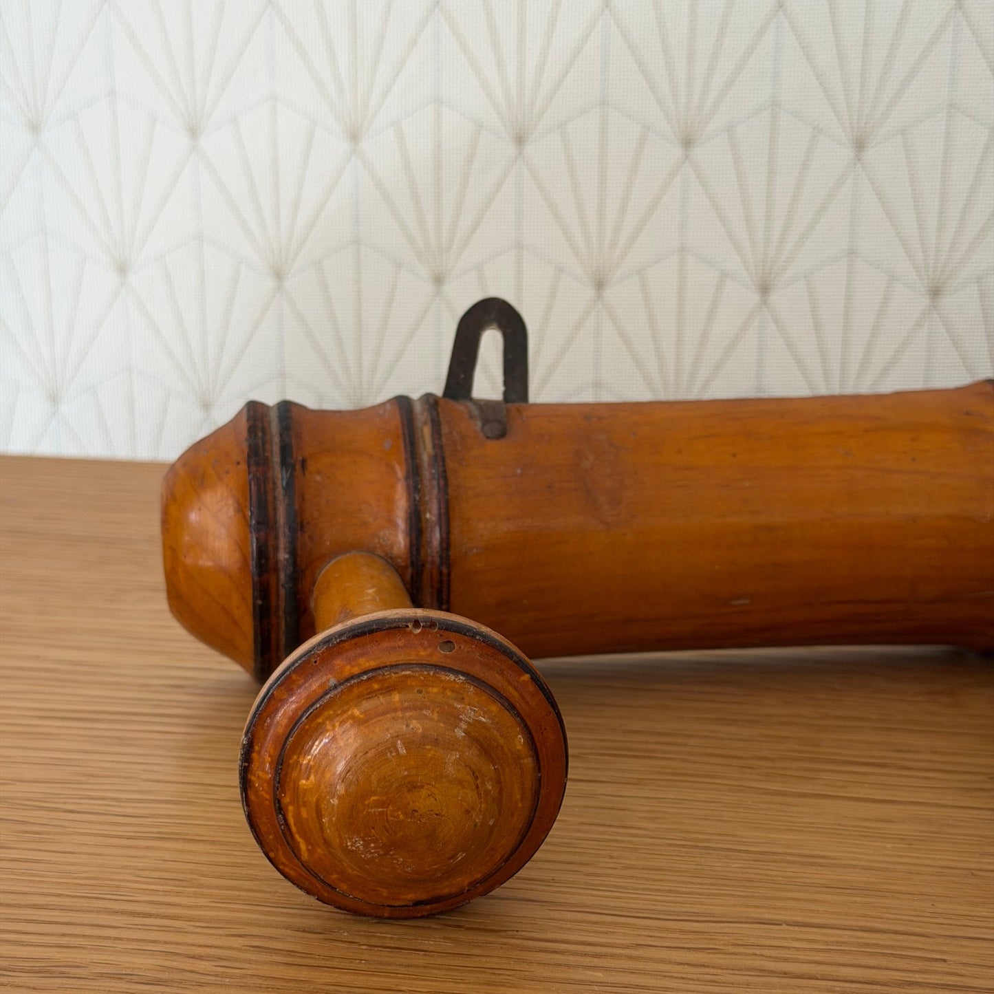 Antique French Coat Hook Hat 4 Pegs Hanger Faux Bamboo rack 0810256