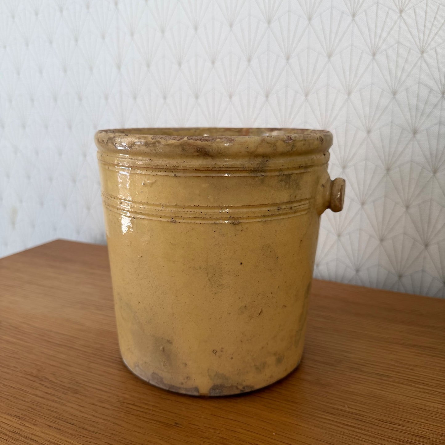 French Stoneware Jam Pot Antique 19th Century Glazed Crock 0107263 Unbranded