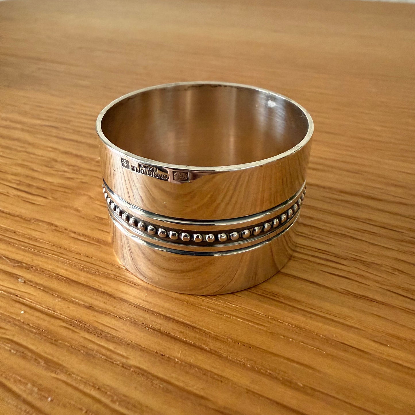 CHRISTOFLE FRANCE SILVERPLATE ANTIQUE NAPKIN RING 18042517 Christofle