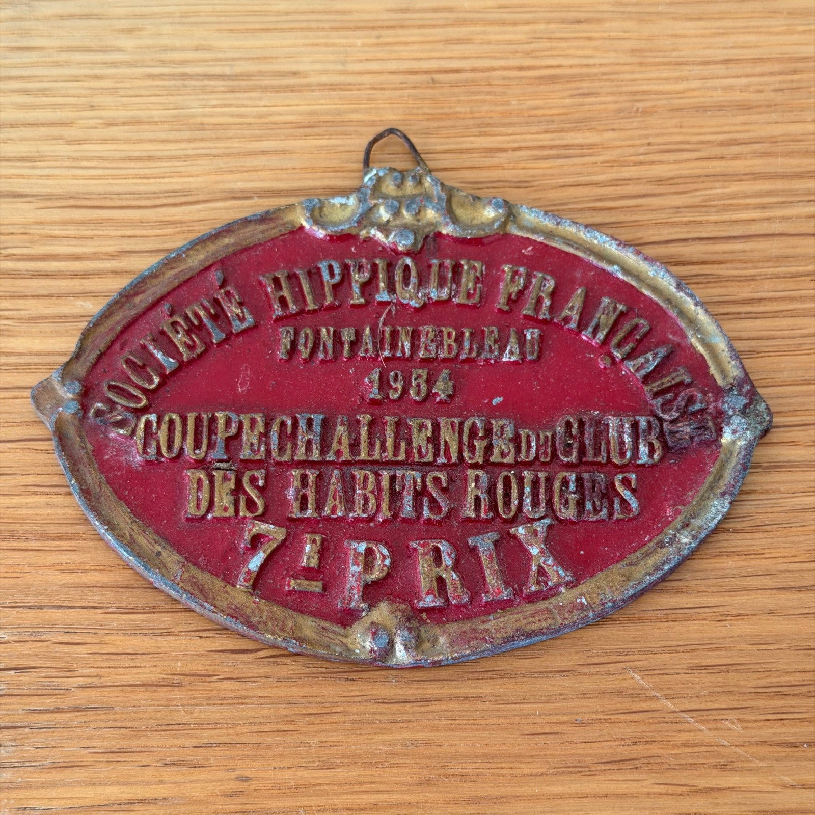 French Vintage Horse Trophy Plaque Award 1954 Agriculture Prize 1301261 Fleamarketfrance : French vintage and antique decor