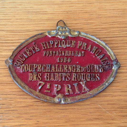French Vintage Horse Trophy Plaque Award 1954 Agriculture Prize 1301261 Fleamarketfrance : French vintage and antique decor