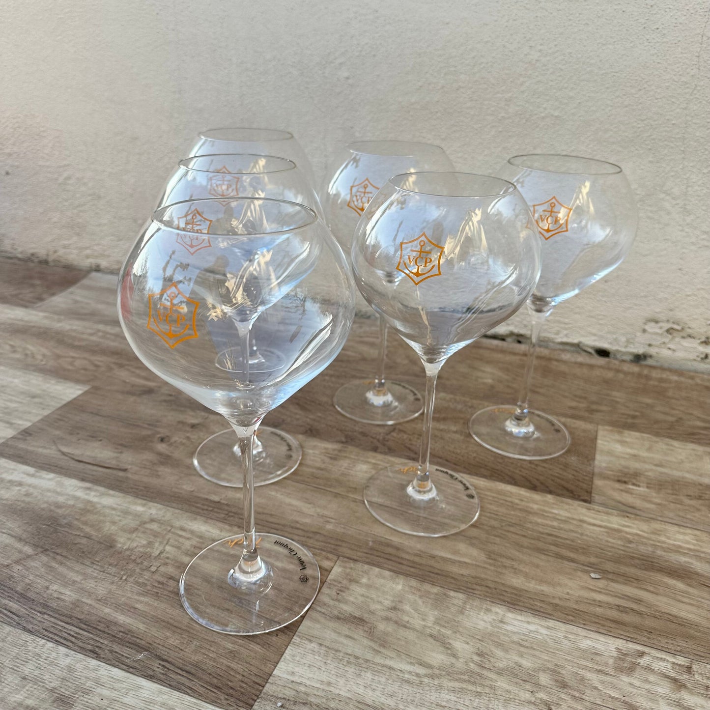 Veuve Clicquot Rich Orange Champagne Glasses Set of 6 Coupe Flute 1403232 Veuve Clicquot