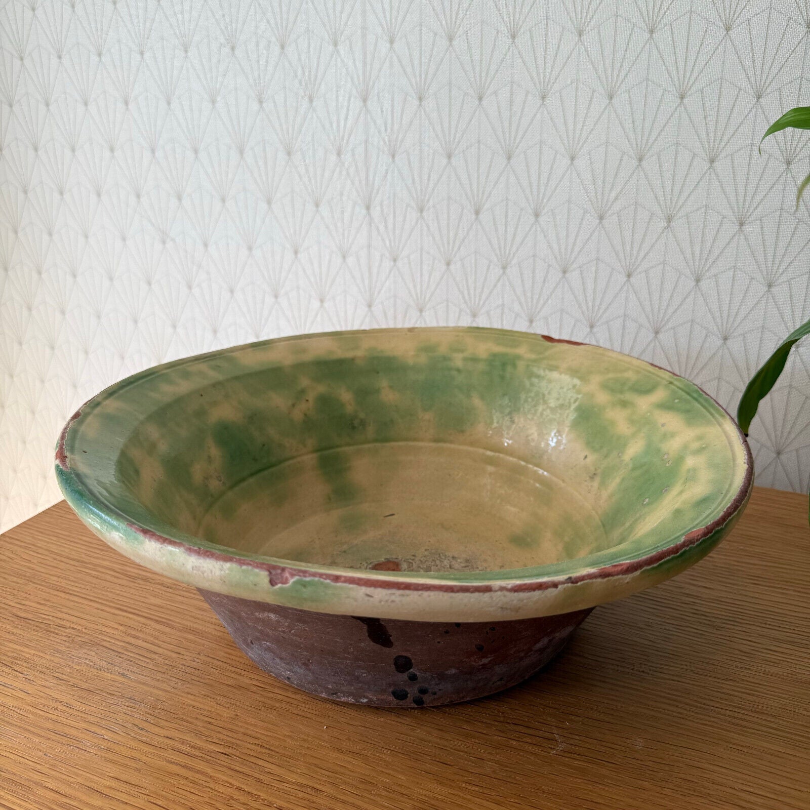 French Tray Plate Tian Provencal Fruits mixing bowl glazed terra cotta 1101257 Fleamarketfrance