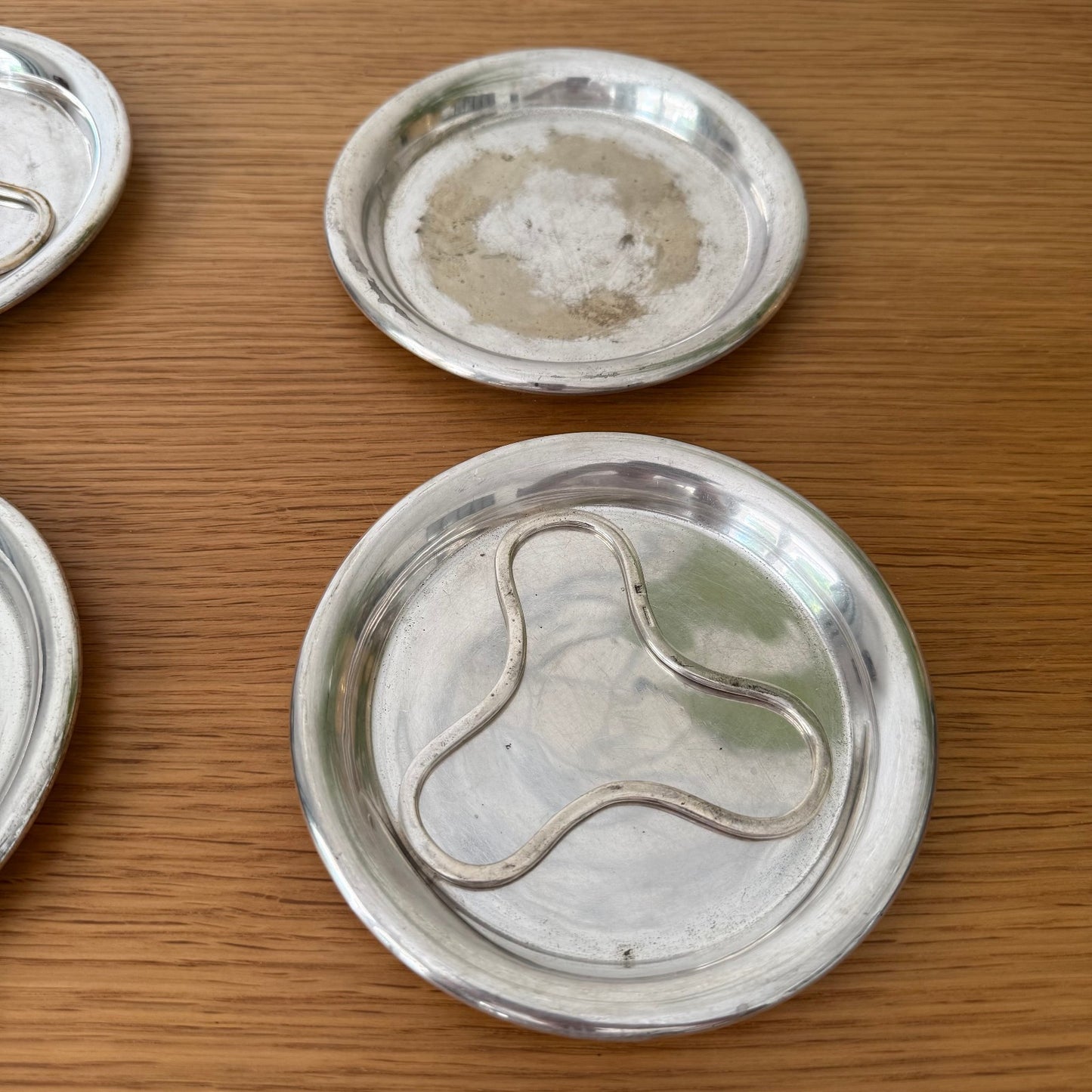 4 CHRISTOFLE Vintage Christofle Silverplate Wine/Bottle Coasters 02112516