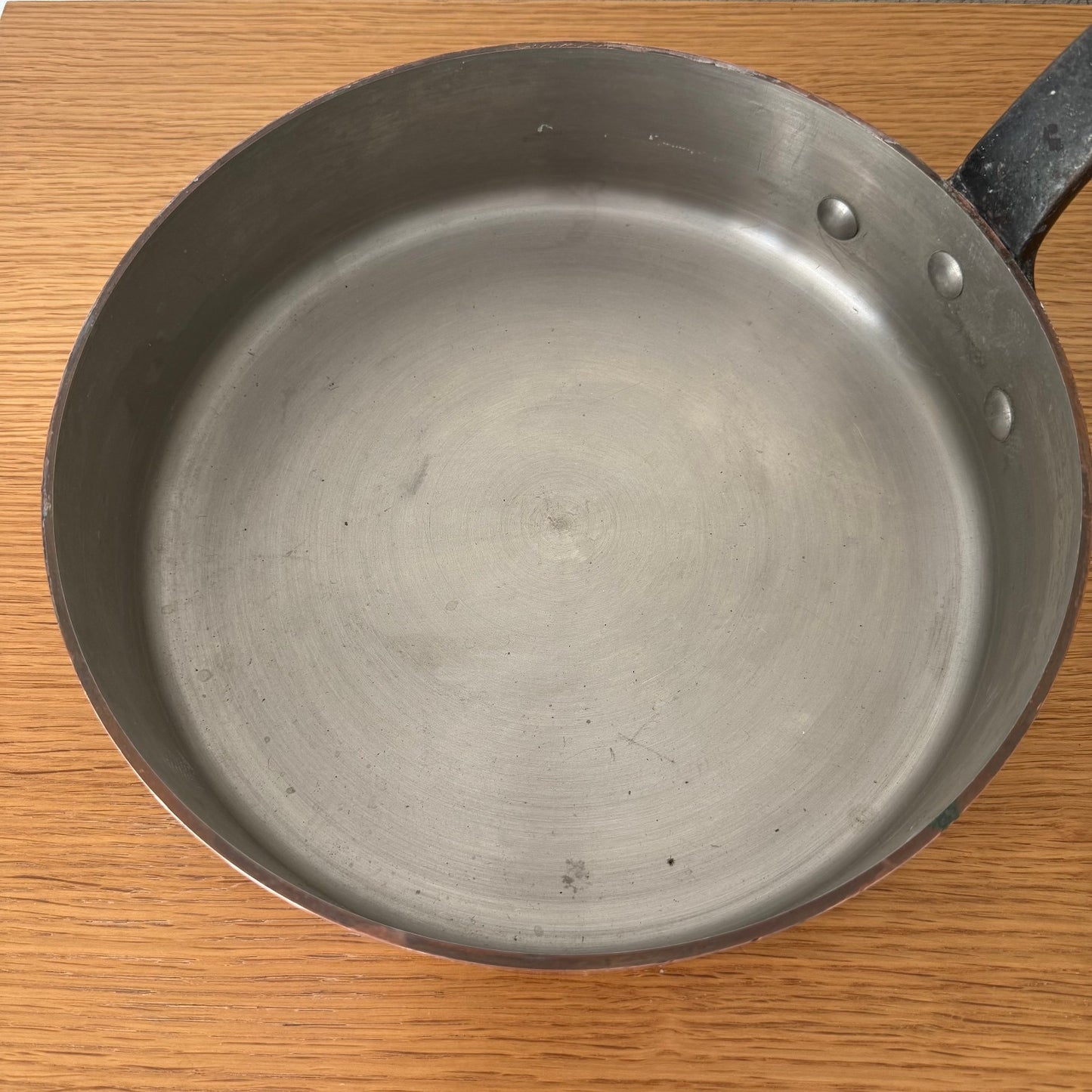 HEAVY 3mm 4.6kg FRENCH Sauteuse pan culinair French COPPER VILLEDIEU 0809256