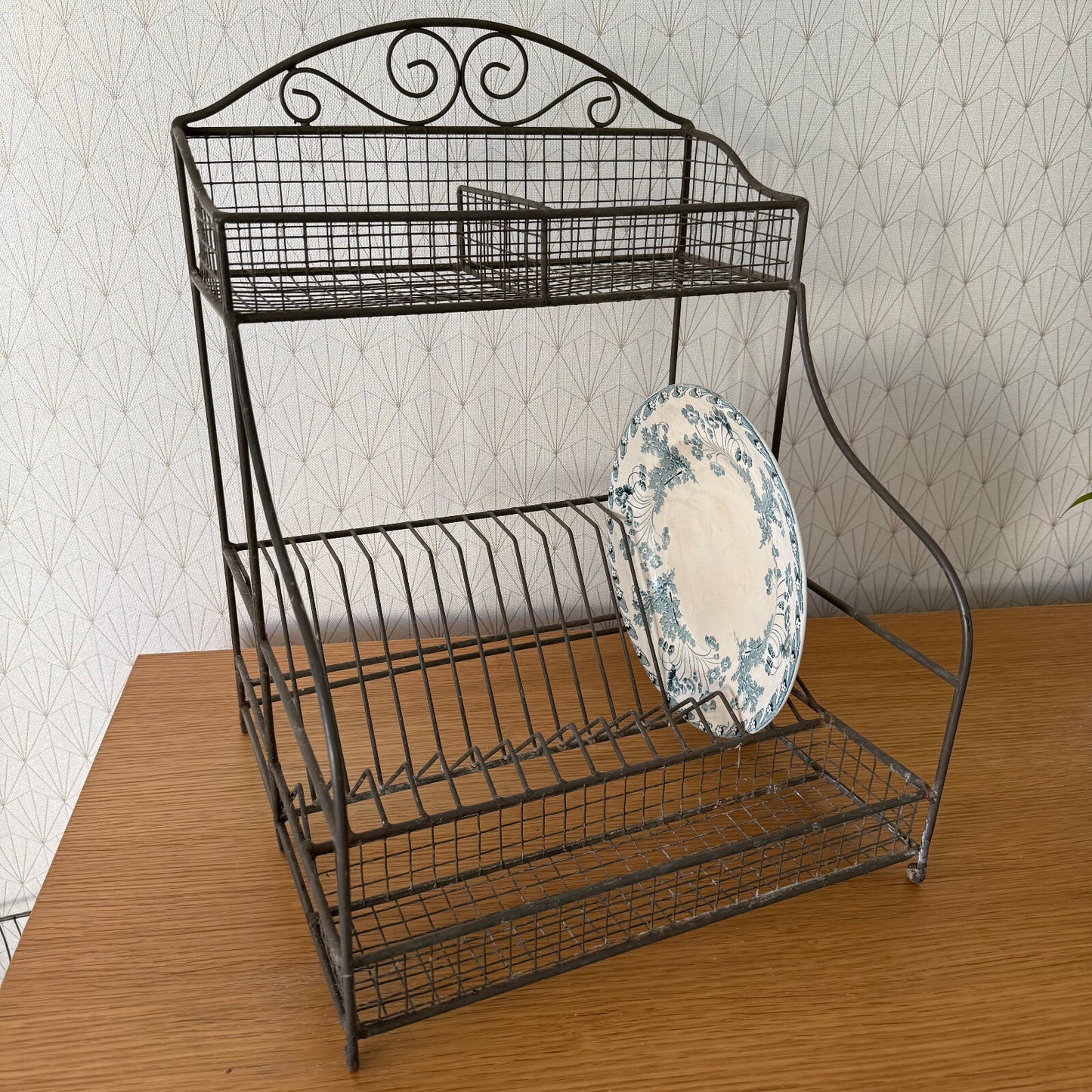 Vintage French Metal Wire Dish Drying Rack Drainer 19042510 Unbranded