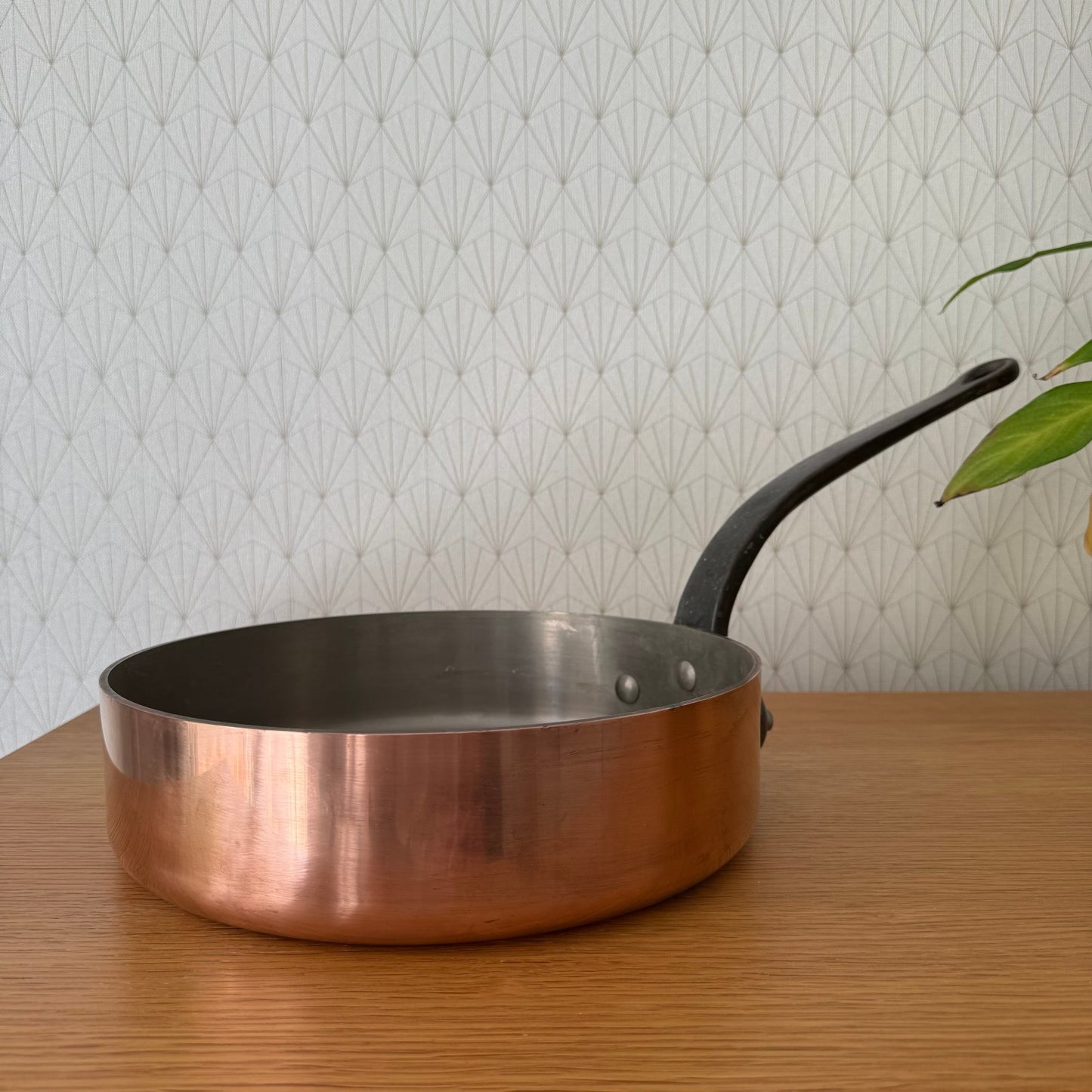 HEAVY 3mm 4.6kg FRENCH Sauteuse pan culinair French COPPER VILLEDIEU 0809256