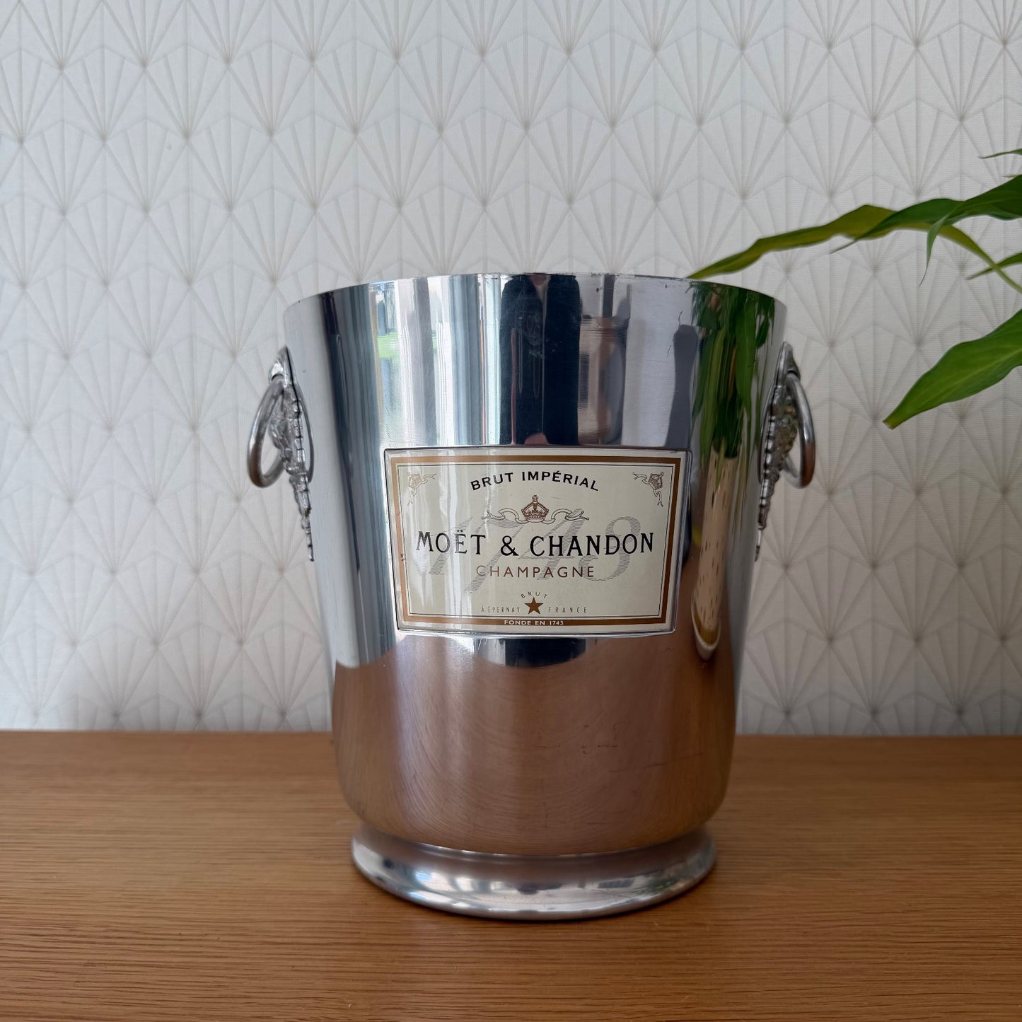 Vintage Moet Chandon Ice Bucket Chrome French Champagne Cooler 2803263 Moet & Chandon