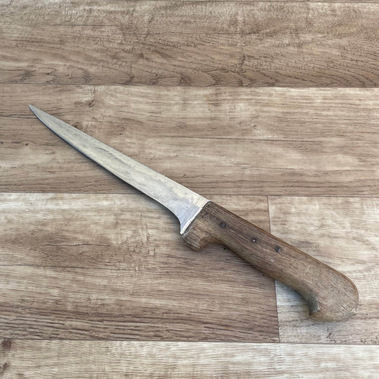 French Vintage Fillet Knife Wood Handle Kitchen Cutlery 14" 2303258 Unbranded