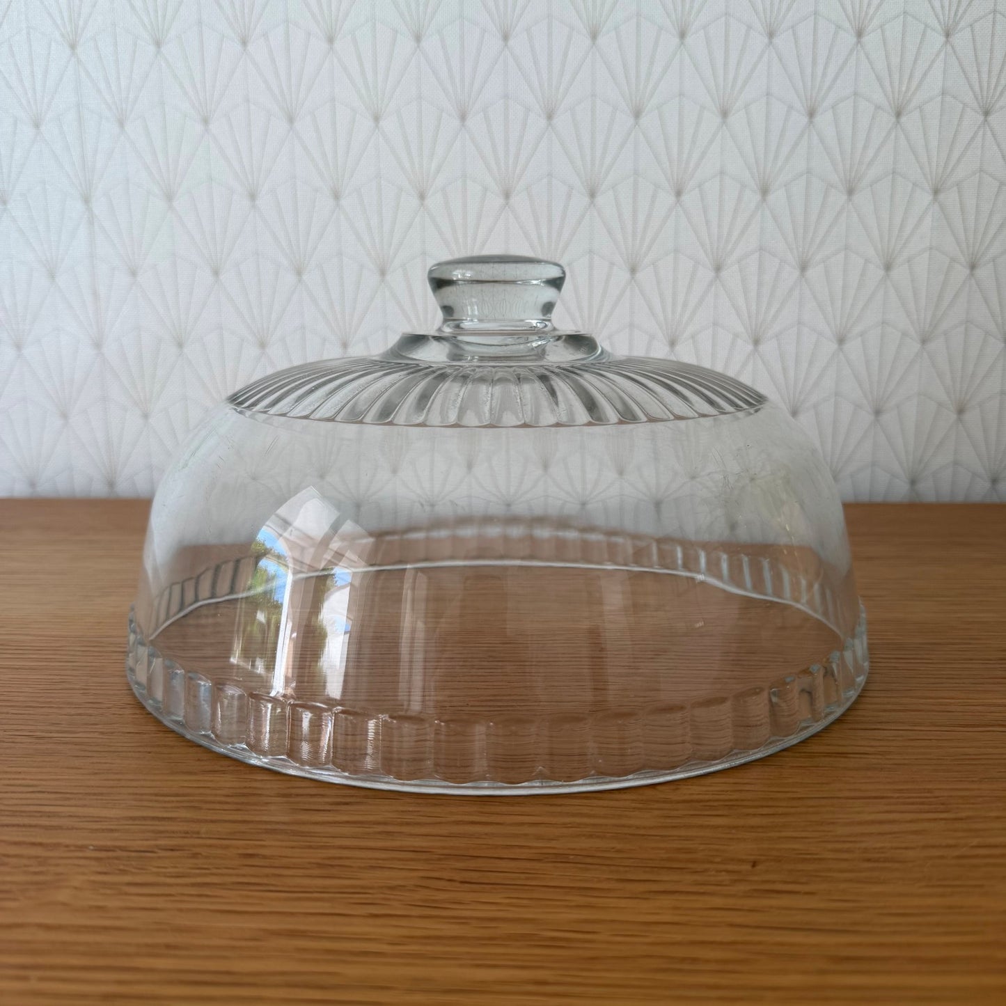 French Glass Cloche Dome Bell Cheese Cover Display Jar Vintage 2805268 Unbranded
