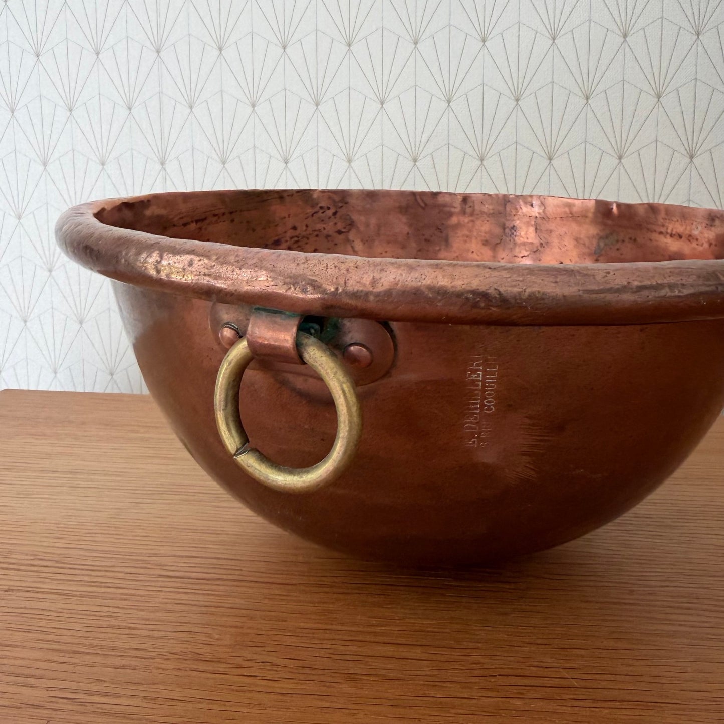 Vintage French Copper Bowl Dehillerin Cul de Poule Mixing Bowl 2010254 Antique