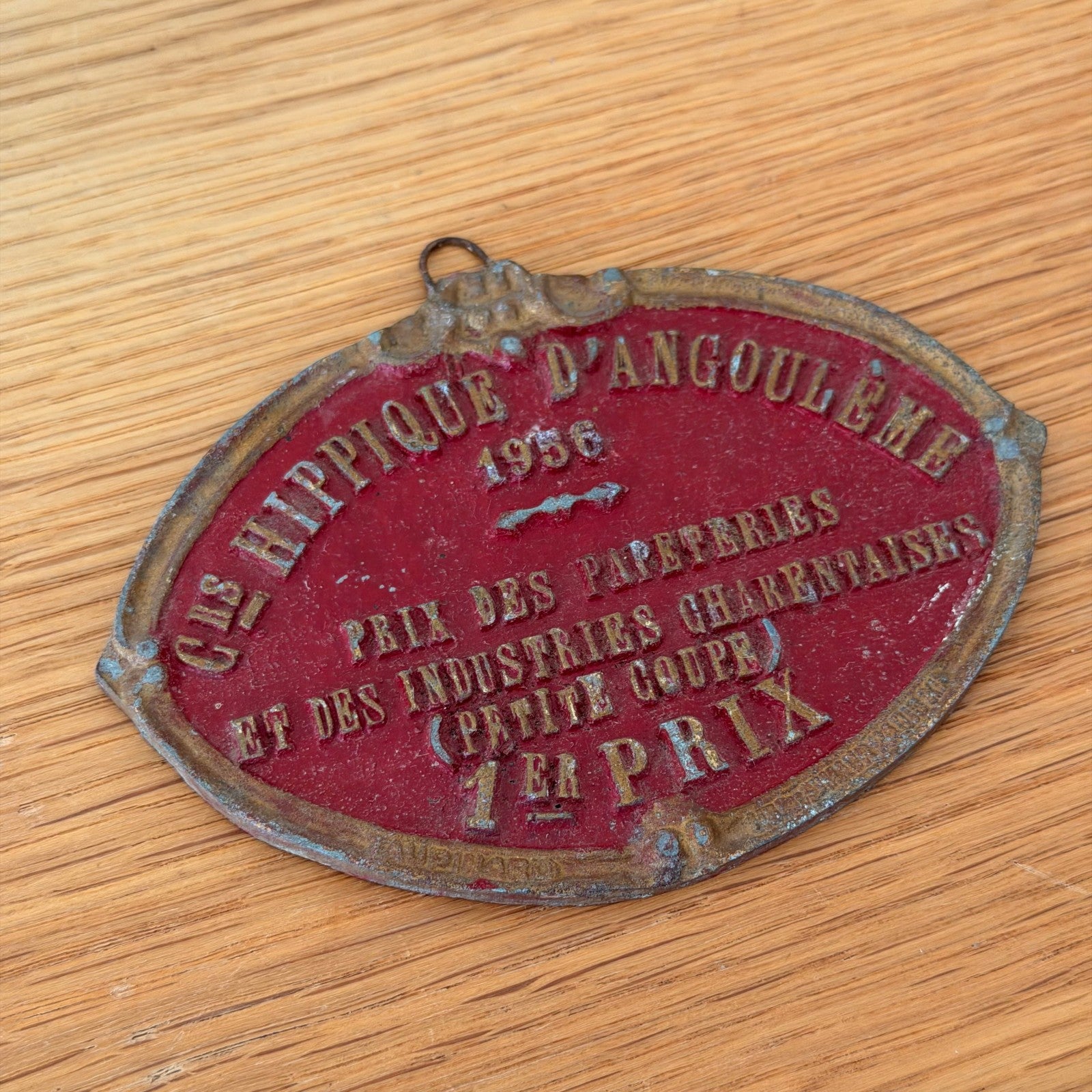 French Vintage Trophy Plaque 1956 Angouleme Agricultural Award 1212259 Fleamarketfrance : French vintage and antique decor