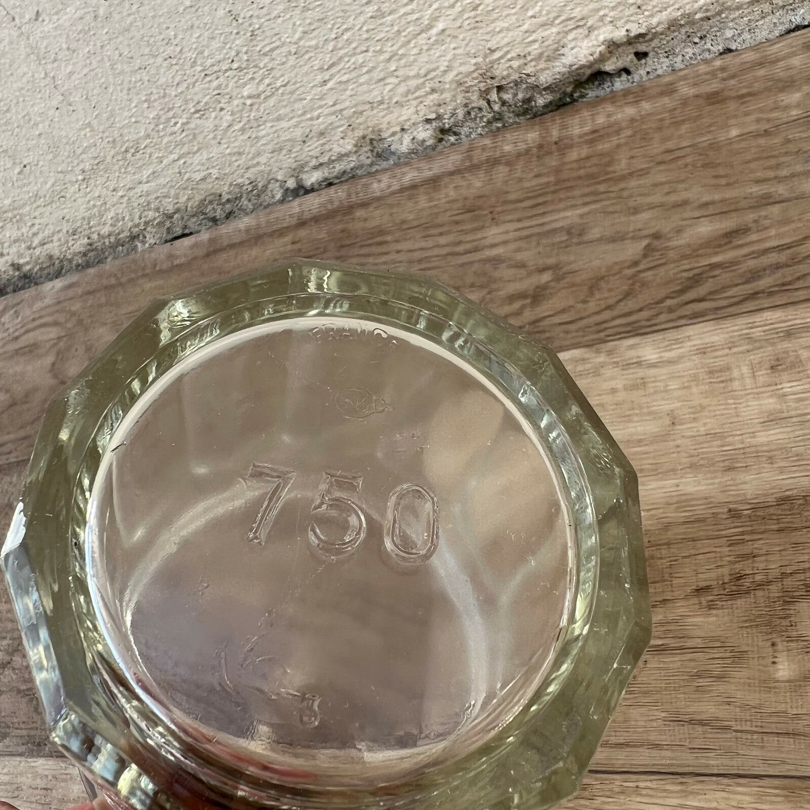 French Faceted Glass Jar Vintage Preserve Pot Container 750ml 0104251 Fleamarketfrance