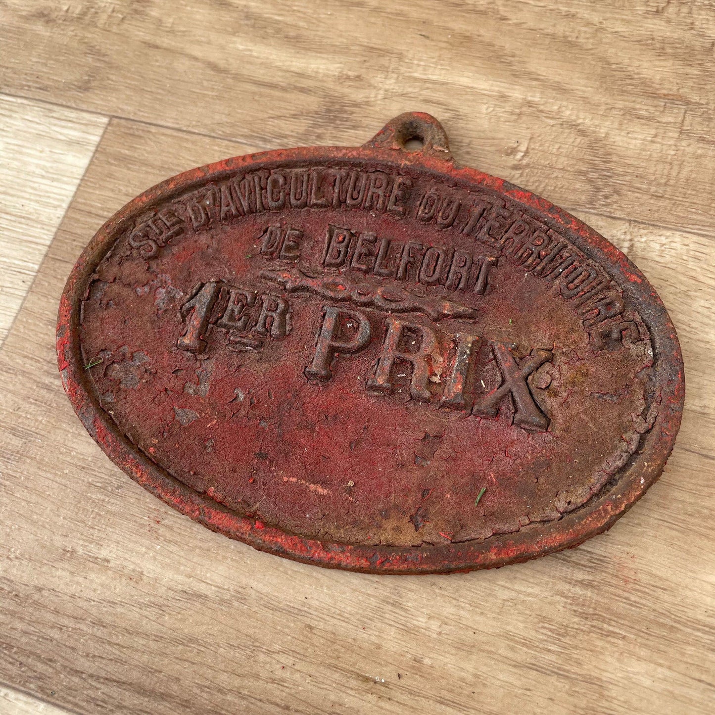 French Agricultural Prize Cast Iron Plaque Belfort Trophy Award 1103253 Fleamarketfrance