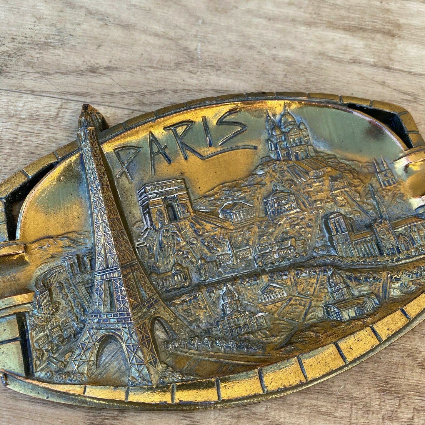 Vintage Brass Paris Souvenir Ashtray Eiffel Tower French Metal 20092012 Fleamarketfrance