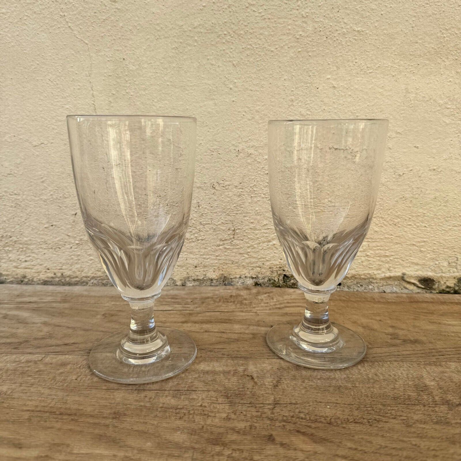 Set of 2 French Vintage Aperitif Absinthe Port Wine Glass 31012312 - Fleamarketfrance