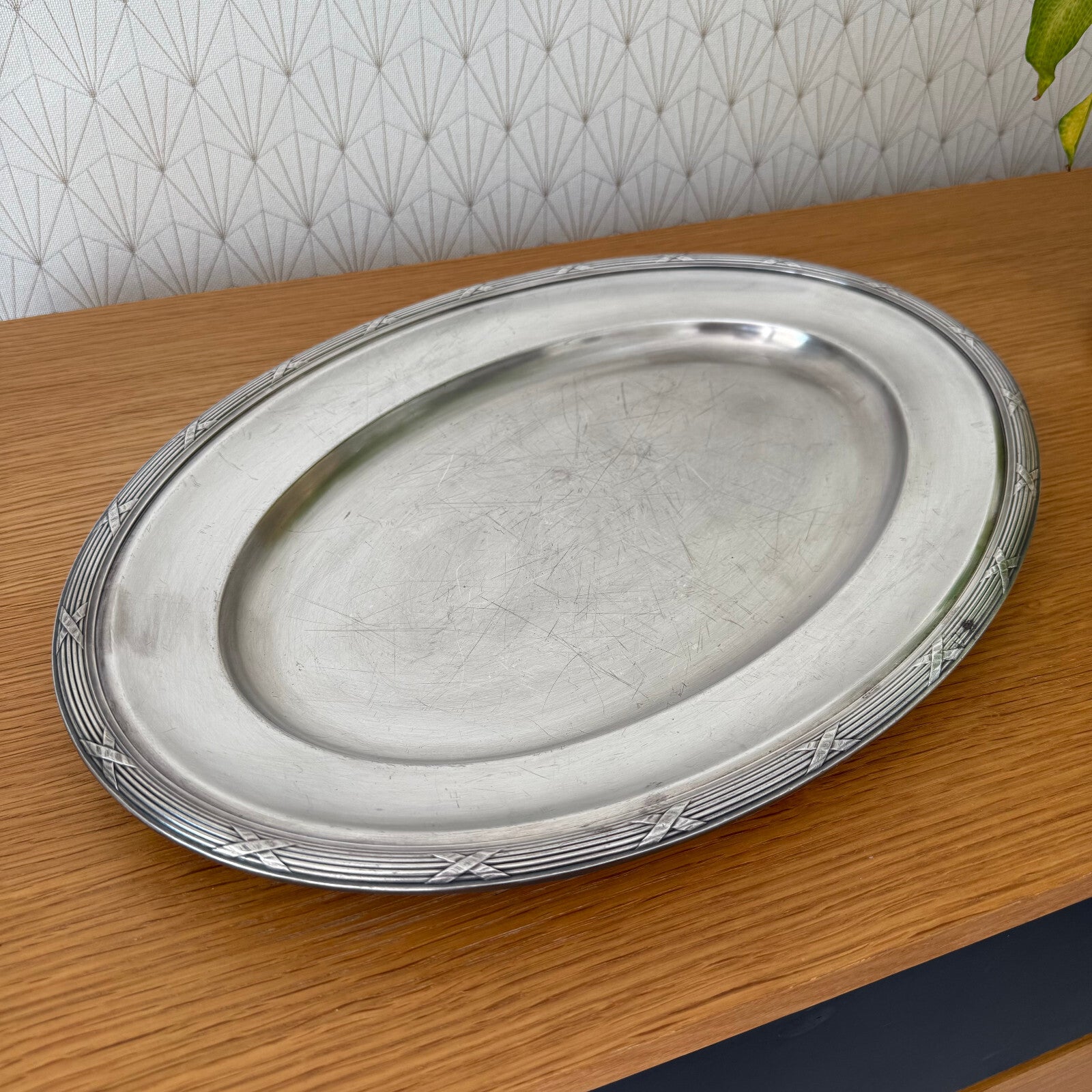 VINTAGE CHRISTOFLE PARIS SILVER PLATED OVAL SERVING TRAY 0905251 Christofle