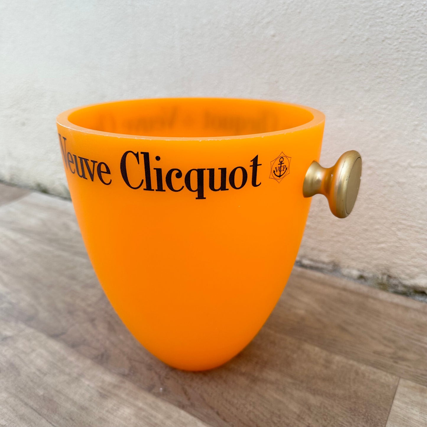 Vintage Veuve Clicquot Ice Bucket Orange Acrylic Champagne Cooler 1502234 Fleamarketfrance