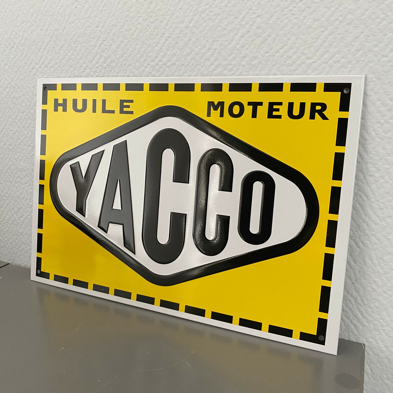 YACCO French Vintage Motor Oil Sign Metal Garage Automobile Decor 2509214 YACCO