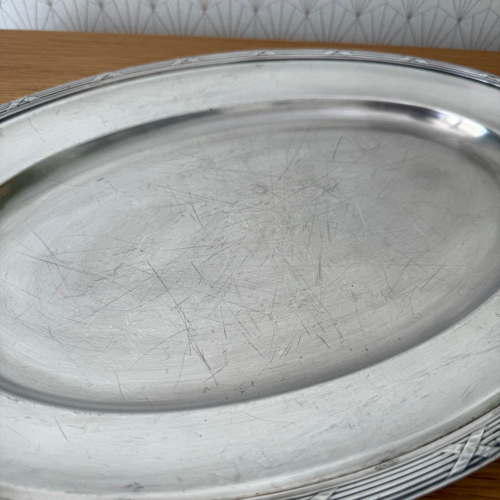 VINTAGE CHRISTOFLE PARIS SILVER PLATED OVAL SERVING TRAY 0905251 Christofle