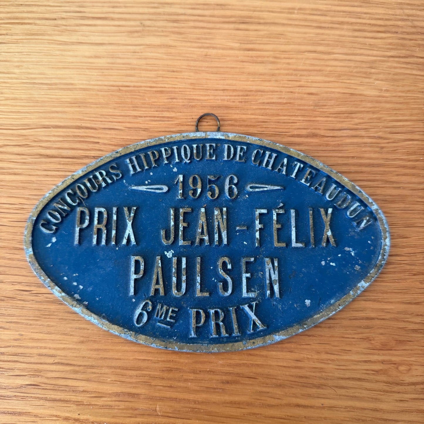 French Horse Trophy Plaque 1956 Chateaudun Equestrian Competition Award 0802267 Fleamarketfrance