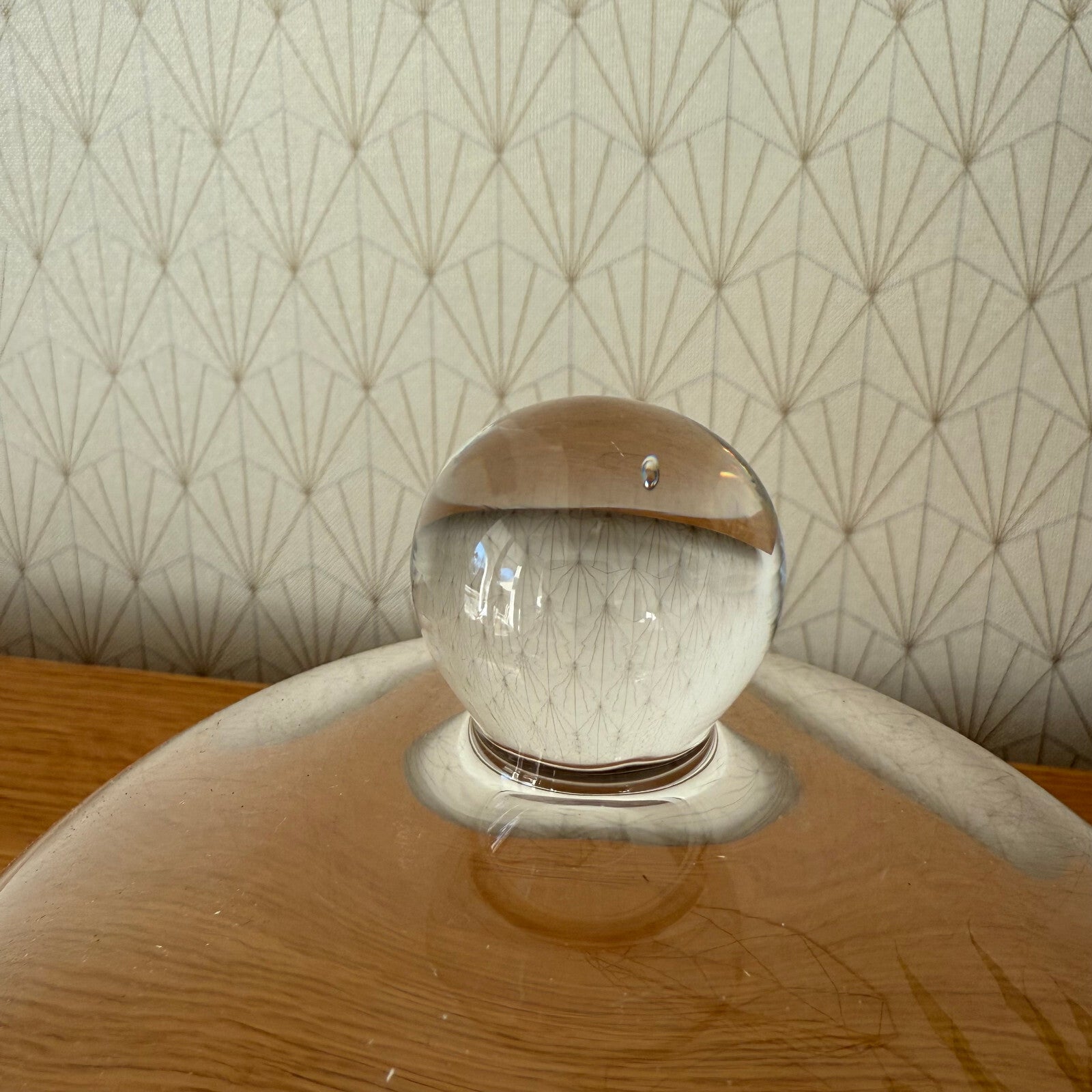 French Glass Cloche Cheese Dome Bell Cover Vintage Display Stand 2401259 Unbranded