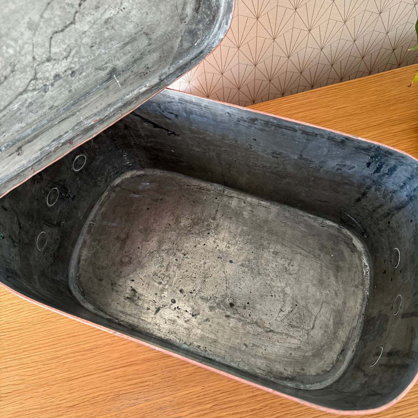 Antique ALTIER  dovetailed Daubiere French stock pot Copper Cookware 15" 1904259