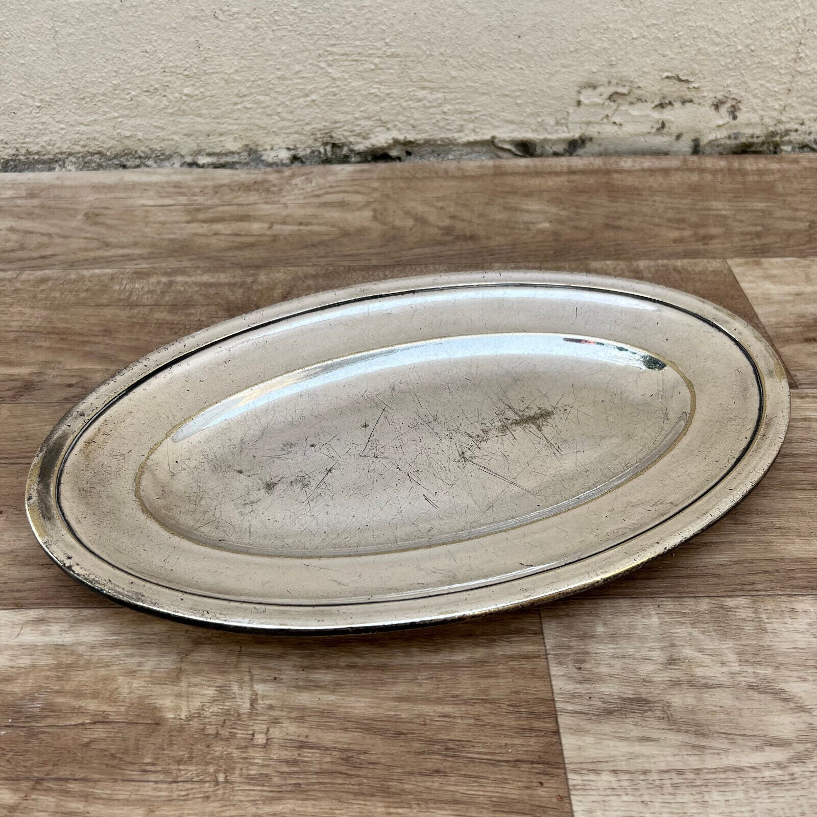 French Vintage NOUSBLANCHE silverplate Serving ovale 13 3/4" 07122215 Unbranded