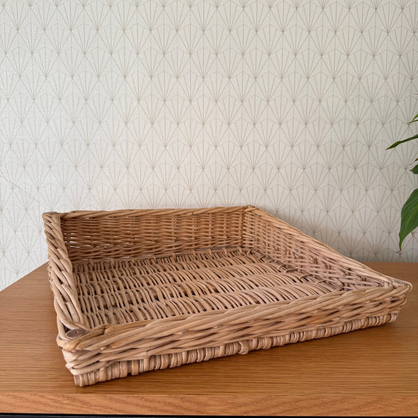 Vintage French Wicker Basket Vintage rattan bakery display bread 0211245 - Fleamarketfrance